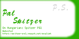 pal spitzer business card