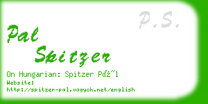 pal spitzer business card